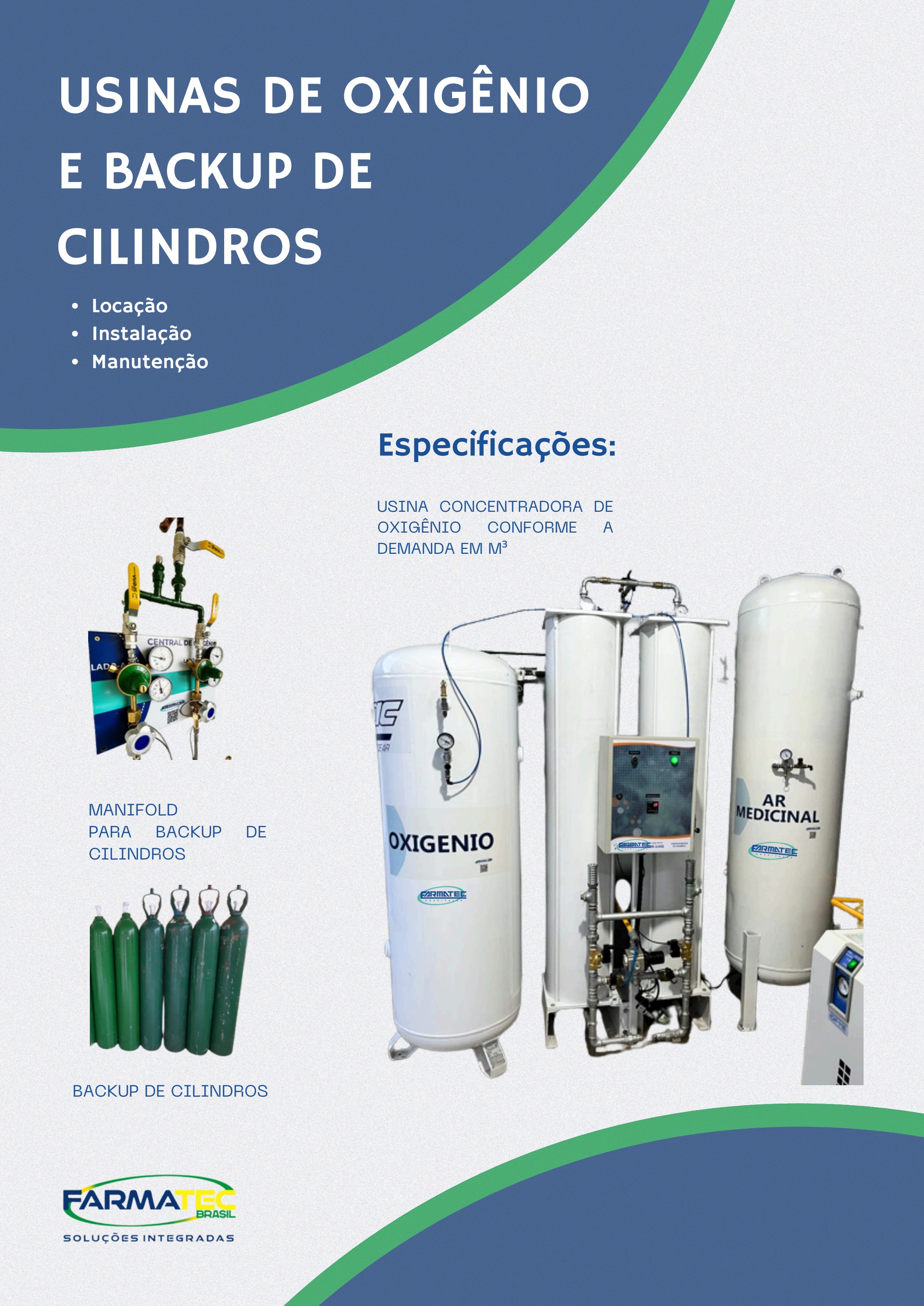 Farmatec — Usinas de Oxigênio e Backup de Cilindros